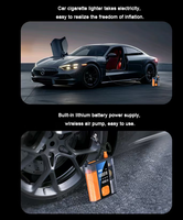 Nexest 8800mAh 120W Démarreur de voiture portable Lumière LED Écran numérique Gonfleur d'air Batterie au lithium 1000A-1500A Camion Moto