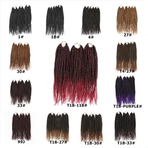 Sahte Locs yumuşak Dreads 81Strand/paket Afro Kinky kıvırcık Senegalese sentetik örgü saç tığ örgü