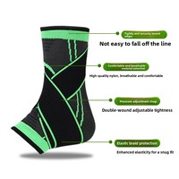Attelle de cheville unisexe pour adulte avec fermeture à sangle, compression élastique en nylon, protection thermique, utilisation multisports, soutien fixe confortable