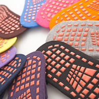 Chaussettes de trampoline personnalisées OEM confortables pour adultes et enfants, antidérapantes, à imprimé léopard, tricotées, avec logo sur le dessus, pour le printemps