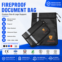 Sac à documents résistant à l'eau et ignifuge avec double protection et fermeture éclair