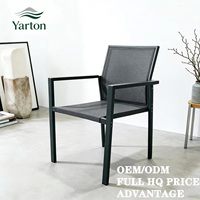Chaise de jardin moderne en aluminium 6063 et textile, mobilier de loisirs pour villa, hôtel et restaurant