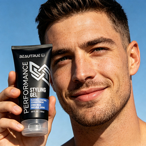 Private Label <strong>Hair</strong> <strong>Gel</strong> for <strong>Men</strong> with Strong Hold <strong>Hair</strong> Styling <strong>Gel</strong> Delivers Clear Definition Non Flaking Finish and Easy Wash Out - Product Image 1