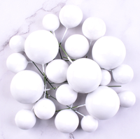 20 faux boules de gâteau de tailles variées (2, 2,5, 3, 4 cm) – Mini boules décoratives pour gâteau d'anniversaire