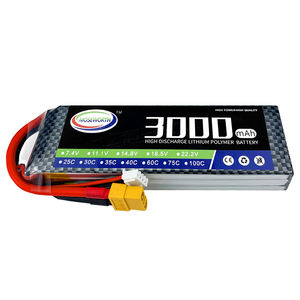 싼 2S 3S 4S 5S 6S <span class=keywords><strong>lipo</strong></span> 배터리 7.4V 11.1V 14.8V 18.5V 22.2V 2600mah 3000mah Deans T XT60 플러그 <span class=keywords><strong>RC</strong></span> 자동차 드론 보트 - Product Image 6