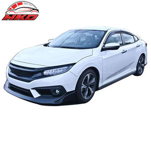 Lèvre de pare-chocs avant compatible avec Honda Civic Coupé Berline 2016-2018 JS Racing Spoiler - Kit carrosserie pièces auto de haute qualité en PU - Product Image 2