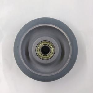 Roulements de <span class=keywords><strong>course</strong></span> à double bille de <span class=keywords><strong>4</strong></span> pouces <span class=keywords><strong>Roues</strong></span> fixes en caoutchouc thermoplastique rigide TPR pour <span class=keywords><strong>chariot</strong></span> manuel - Product Image 3