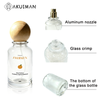 Flacon d'échantillon de parfum personnalisé de 30 ml avec boîte et bouchons