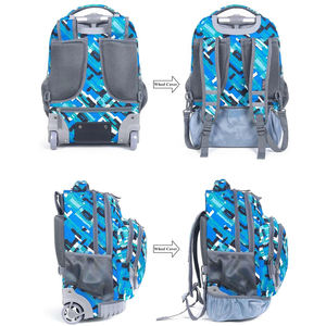 La mejor <span class=keywords><strong>mochila</strong></span> azul con <span class=keywords><strong>ruedas</strong></span> para niños y niñas con <span class=keywords><strong>ruedas</strong></span> y muchos bolsillos para la escuela - Product Image 2