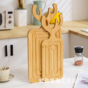 Tabla de cortar de bambú rectangular con asa para uso en la cocina, fabricada en Shandong LJ 26618 - Product Image 2