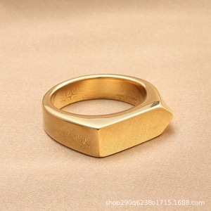 Yunnique Anillo rectangular de acero inoxidable para hombre, diseño geométrico, 3283093, joyería de regalo multicolor - Product Image 5