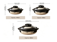Casserole en céramique de style Japandi avec couvercle, pot isolant, résistant au four, pour cuisinière à gaz, écologique et durable
