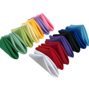 Dùng Một Lần Trắng 30*30Cm <span class=keywords><strong>Polyester</strong></span> Khăn Ăn Đồng Bằng Phong Cách Cho Nhà Tiệc Cưới Máy Bay Sử Dụng - Product Image 1