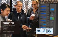 Y2 Power MIA – Casier de recharge sécurisé pour téléphones portables à 8 baies avec code PIN, station de recharge pour téléphones, optionnel pour écran publicitaire