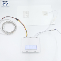 Interrupteur tactile intégré à trois boutons ETL FCC 18W 24W 36W 12V 24V avec étanchéité IP44 pour éclairage de miroir LED, entrée 100-240V