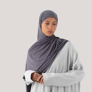 Bamboo Fiber Muslim Jersey Hijab - Soft Islamic Scarf Dubai Supplier Premium Quality Polyester Blend Soft Stretchy Headscarf - Product Image 1
