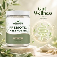 Poudre de fibres prébiotiques sans édulcorants artificiels avec probiotiques, peptides de collagène et électrolytes