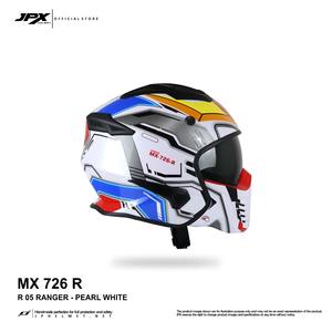 El casco integral modular JPX MX 726 R Ranger Motif combina un diseño robusto, una comodidad superior y características modulares innovadoras. - Product Image 4