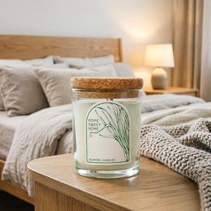 Goopure Pot à bougie en verre vert fait main 7oz 10oz 14oz avec <span class=keywords><strong>bouchon</strong></span> en liège, résistant à la chaleur, recyclable, pour bougies <span class=keywords><strong>de</strong></span> massage et décoration intérieure - Product Image 2