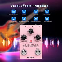 MOOER Autuner Pedal Musik Prosesor Efek Vokal Koreksi Pitch Reverb Delay Gitar Stompbox Mikrofon Amplifier Gitaris