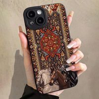 Coque de téléphone portable motif Graffiti Chevaux pour iPhone 16 15 17 18 Pro Max, coque arrière antichoc en TPU Angel Eye