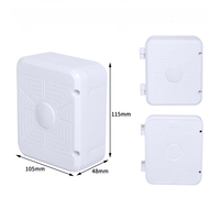 Boîte de jonction en plastique blanche pour accessoires de vidéosurveillance, 115*105*48mm, pour alimentation de vidéosurveillance