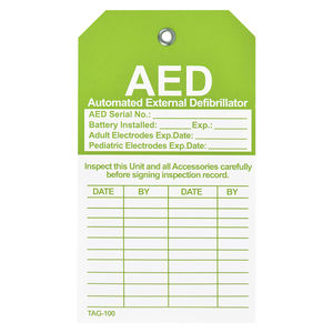 Etiquetas de señal AED, <span class=keywords><strong>desfibrilador</strong></span> externo automático, etiqueta de verificación AED, etiqueta de inspección - Product Image 3