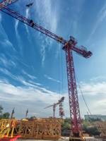 Grúa Torre de Construcción sin Plataforma HAISHAN 1.5T 18.7M con Motor, Caja de Cambios y Engranajes QTP20-HS2506P