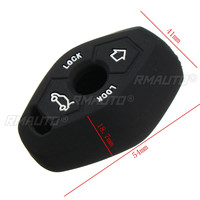 Housse de protection en silicone pour clé de voiture télécommande BMW X3 X5 Z3 Z4 Séries 3 5 7 E38 E39 E46 E83 1998-2005