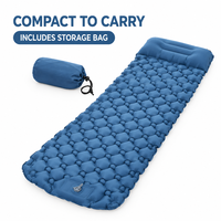 Coussin de couchage gonflable en TPU, coussin enduit de nylon 40D, éponge à haute résilience 30D, léger et portable pour le camping et la randonnée