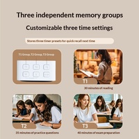 Minuteur numérique rechargeable de qualité supérieure avec 3 groupes de mémoire pour l'étude, les examens et la salle de classe des enfants