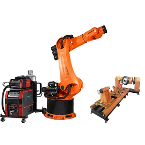 激光焊接机KUKA机器人KR 500 R2830 MIG/TIG OTC焊机，带焊炬床楔和钢管定位器