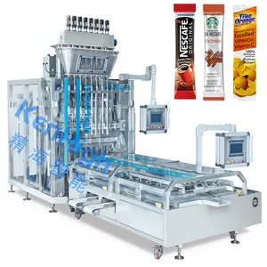 Multi-Rijstroken Stok Zakje Korrel Suiker/Koffie Poeder/Vloeibare Pasta Saus Vullen Verpakking Machine Productielijn