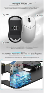 Souris de jeu sans fil <span class=keywords><strong>Lenovo</strong></span> M6X authentique, 2,4 GHz, design ergonomique, souris optique pour ordinateur avec un DPI élevé pour les joueurs sur <span class=keywords><strong>PC</strong></span> - Product Image 4