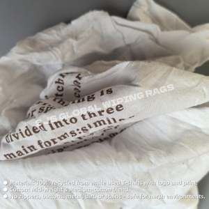 Paño de Limpieza de Algodón de Alta Calidad con Excelente Poder Absorbente, Trapos de Algodón Blancos Impresos para Limpieza - Product Image 4