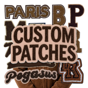 Parches Termoadhesivos de Chenilla Personalizados, Letras Bordadas de Forma Irregular para Decoración de Ropa - Product Image 5