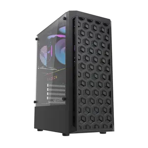 Darkflash Desktop SPCC Mid Tower Computer Chassis MATX PC Case for Gaming with Big Tempered Glass