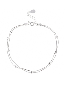 LT-139 925 Sterling Silver <strong>Bracelet</strong> Women's Korean Version of Fashion Simple Small <strong>Ball</strong> <strong>Bracelet</strong> Sterling Silver Jewelry - Product Image 5
