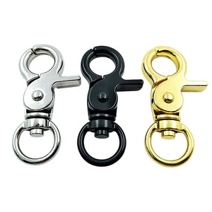 45mm Aleación de Zinc plata/dorado/Negro perro hebilla gancho Clip mosquetón giratorio mascota llavero cadena llavero - Product Image 2
