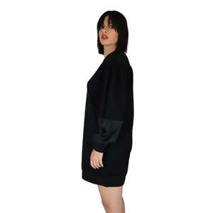 Robe Richmond X pour femme UWA23067VE, robe sweat-shirt noire, taille plus, vêtements décontractés - Product Image 2