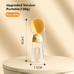 Dispensador de Agua Portátil a Prueba de Fugas de 380 ml con Bebedero para Mascotas, para Paseos al Aire Libre, Senderismo y Viajes, Plástico de Grado Alimenticio - Product Image 5