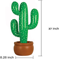 Pot de Cactus Gonflable 36 "Fête Mexicaine à Thème Plage Toile de Fond Hawaïenne Fête de Piscine Désert Décorations de Fête à Thème