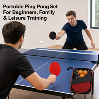Raquette de tennis de table en bois massif avec caoutchouc à picots longs, manche long, poignée en corne, pour entraînement et compétition