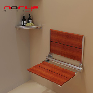 Chaise de douche pliante Norye pour salle de bain, en acier inoxydable, à fixation murale, pour personnes âgées et handicapées, siège de bain sécurisé - Product Image 2