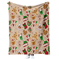 Manta de Franela Suave con Estampado Navideño para Cama, Sofá o Sillón, Regalos para Decoración Navideña del Hogar, Mantas Cálidas y Acogedoras