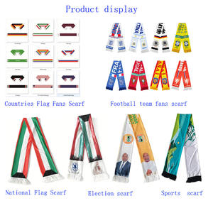 Écharpe en satin polyester écologique et durable avec drapeau palestinien, impression par transfert thermique, pour événements et décoration, vente en gros - Product Image 2