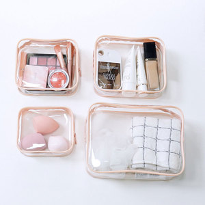 Nouveau Portable grande capacité étanche Transparent maquillage sacs de lavage <span class=keywords><strong>sac</strong></span> de rangement de voyage PVC clair <span class=keywords><strong>sac</strong></span> cosmétique avec fermeture éclair - Product Image 4