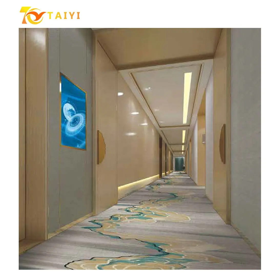 Manufacturers 3d printed corridor carpet Star Hotel V Wilton fireproof printed carpet