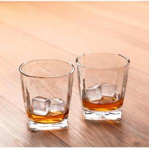 Gelas minum wiski kualitas tinggi gelas kaca bening cangkir minum tebal bagian bawah dipertebal minum persegi <span class=keywords><strong>Shot</strong></span> gelas Logo cetak - Product Image 4
