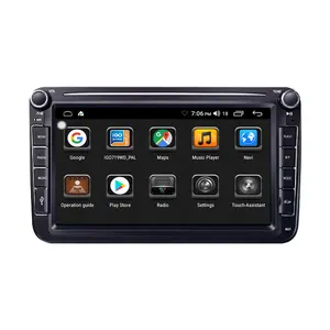 For VW Polo Golf Skoda Device 2 Double Din 8Inch Quad Octa-Core Android Car Stereo GPS Navigation Automotive Radio Carplay